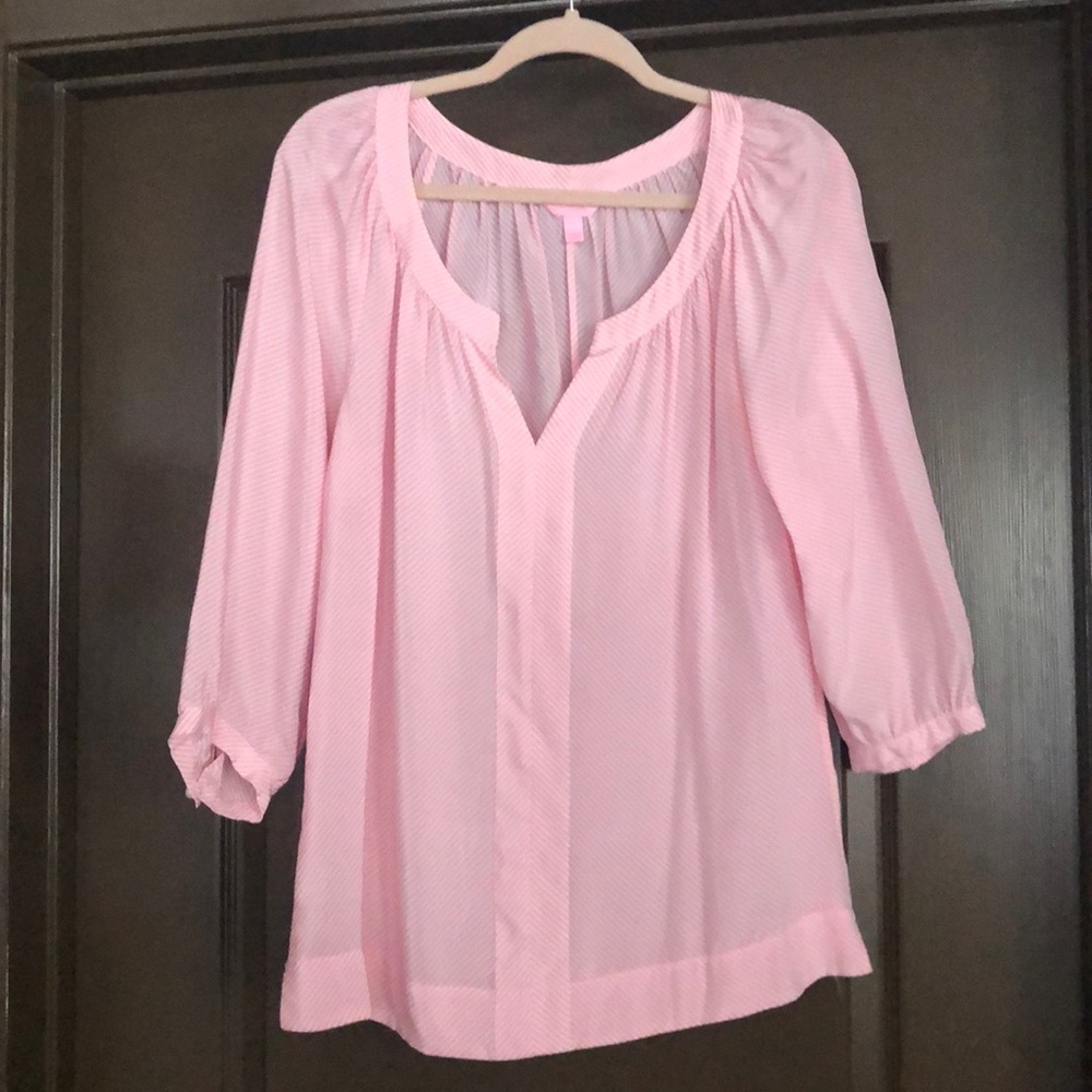Lilly Pulitzer Pinstripe Blouse